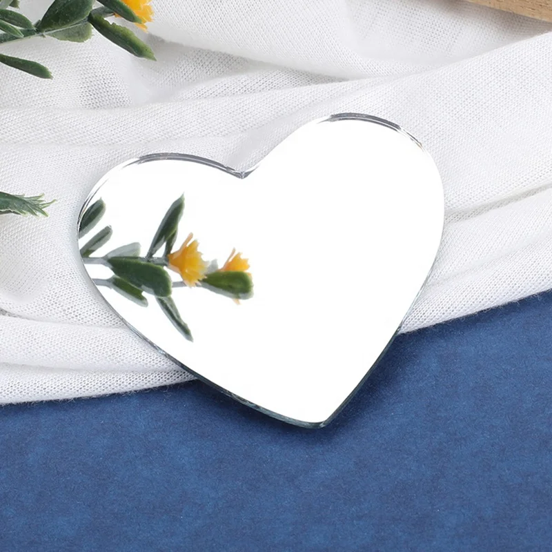 1mm 2mm customized square round shape thin craft small glass mirror