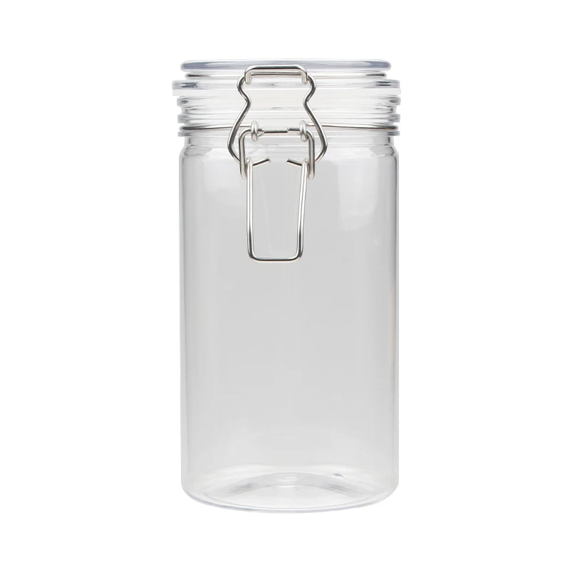 Most Popular Grain Protein Powder Airtight Clip Top Lock Large 1.5L Plastic Jar with Lids