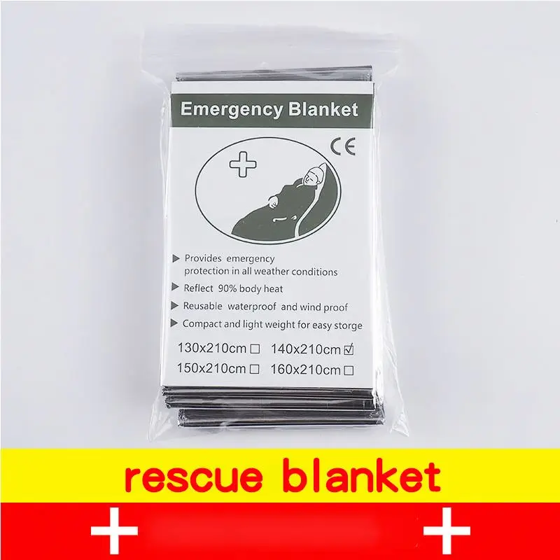custom color Aluminum Mylar Foil Emergency Rescue Space Thermal Solar Blanket For Outdoor Refugee First Aid Use Reusable