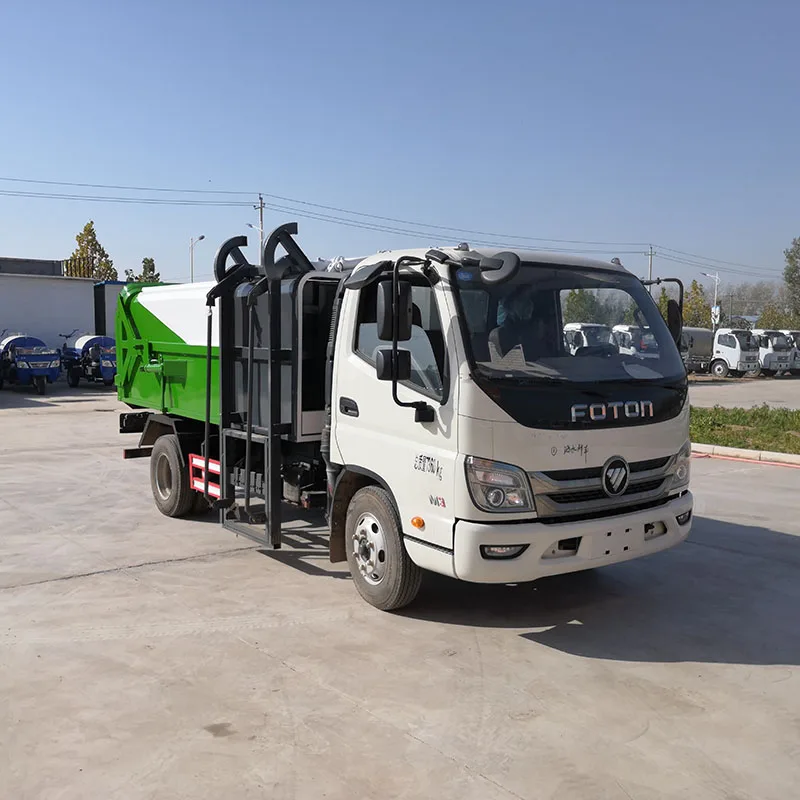 Good sealing performance of domestic waste transfer vehicle, Foton m3 bucket hanging garbage truck