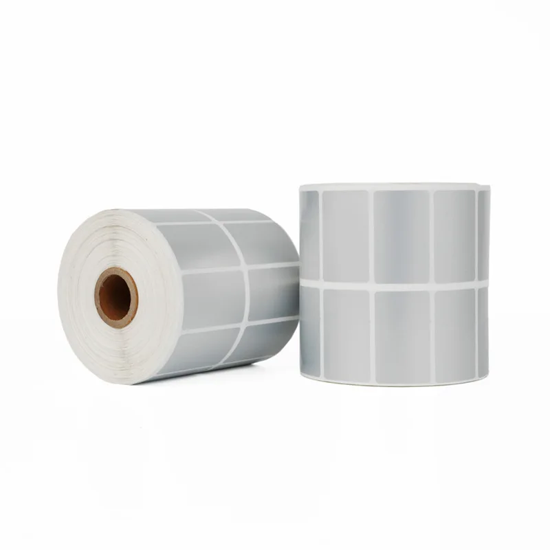 custom adhesive blank sticker thermal/coated/synthetic/matte silver/bright white PET/transparent PET/BOPP paper label sticker