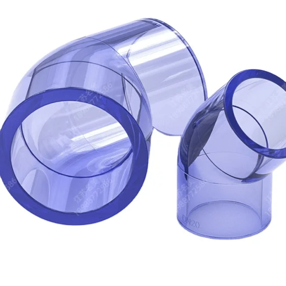 Transparent UPVC Pipe Fittings Transparent UPVC 45 Degree Elbow)