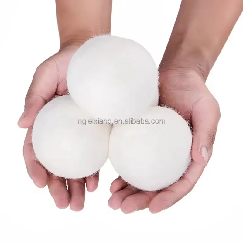 Custom Logo Washing Machine Drying Ball Handmade Organic Wool Drying Ball Odorless Wool Tumble Dryer Balls 100% Wool