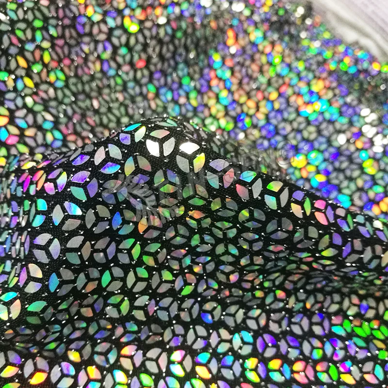 Shiny Color Changing Holographic Sequin Fabric for Party