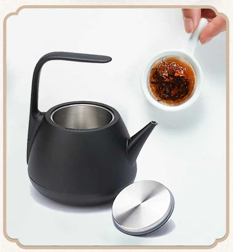 Черный белый из нержавеющей стали Электрический чайник мини электрический портативный