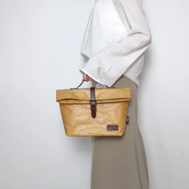 
New Custom Dupont Paper Foldable Top Vintage Unique Ladies Handbags 