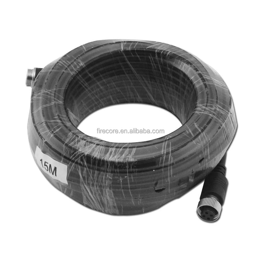 Rear View Parking Backup Camera 4pin M12 male to 8pin mini din female Digital LCD Monitor Mirror Wire/ Cable for Car