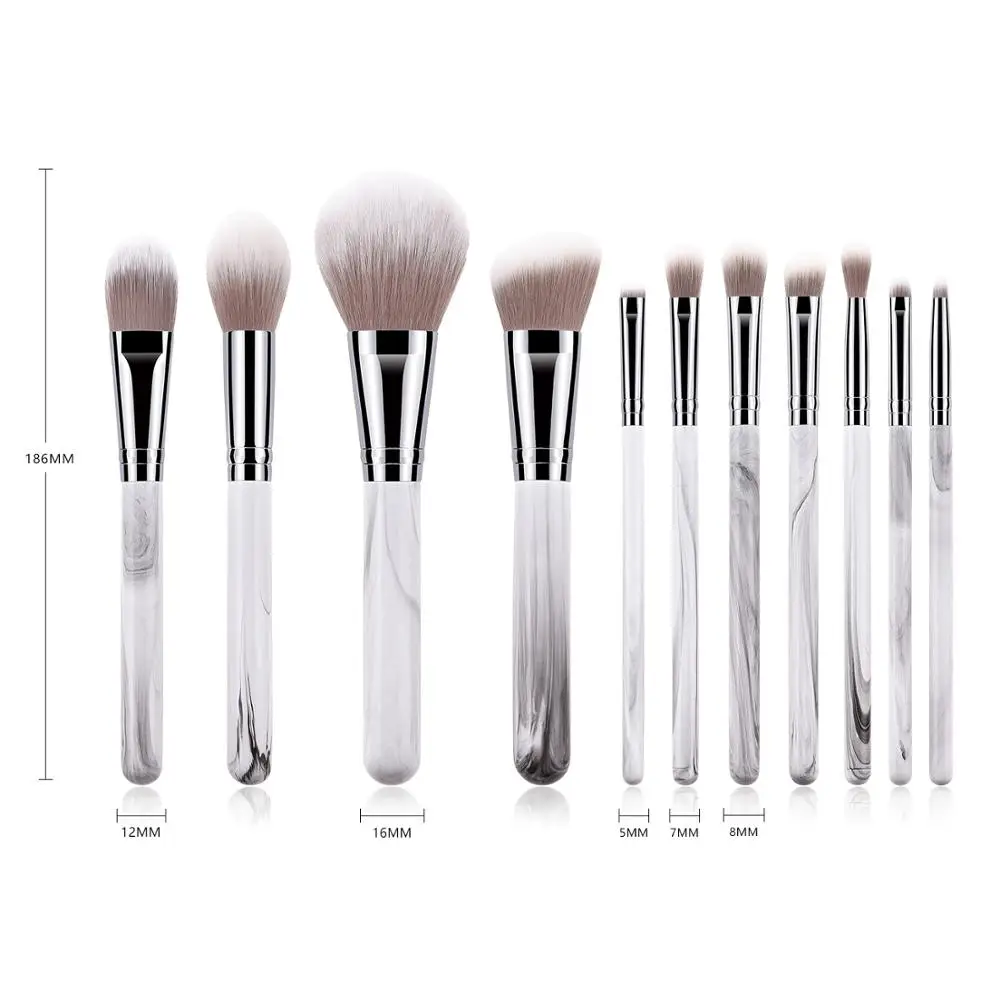 11pcs High Quality Makaeup Brush Personalized Makeup Brushes Set New Style Makeup Brush Aluminum Lip Gloss Private Label 2 Sets