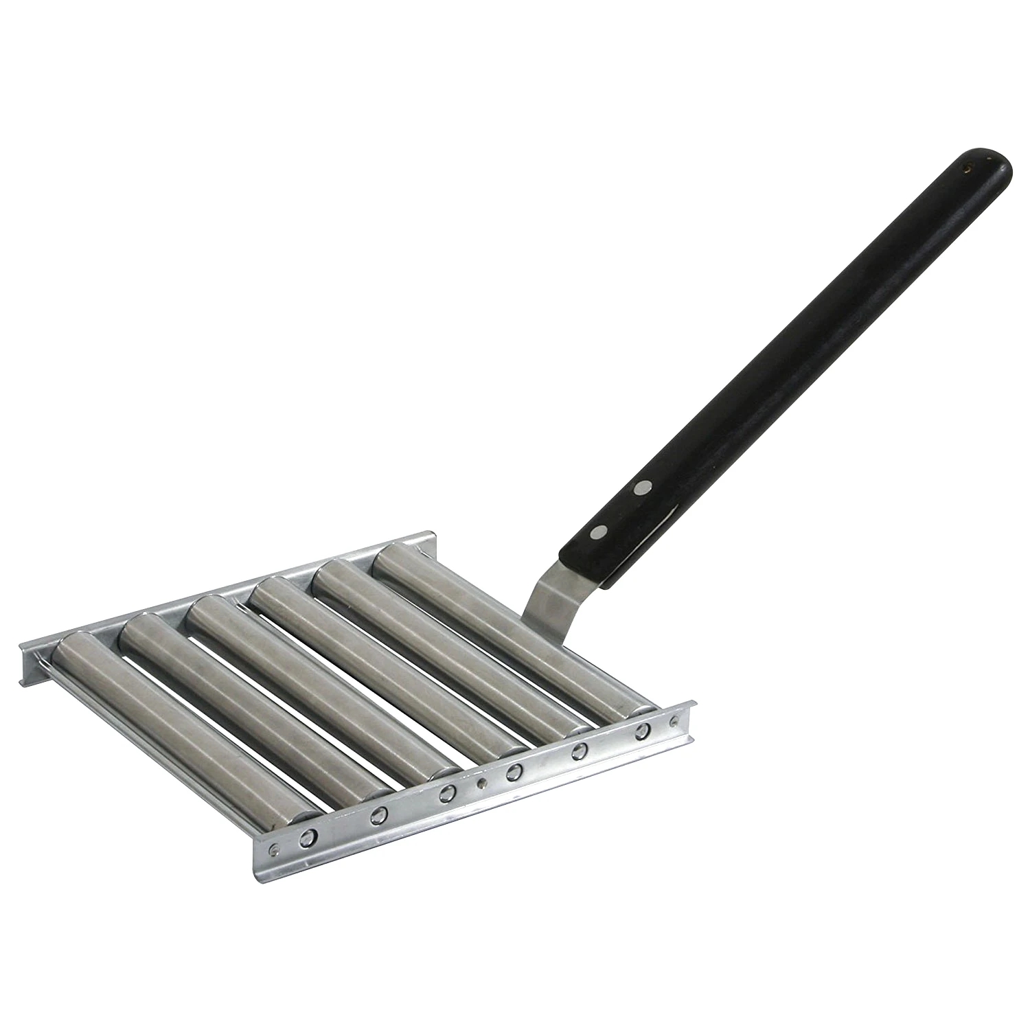 BBQ Accessories Hot Dog Roller Stainless Steel Sausage Roller Rack Griller with Extra Long Wood Handle