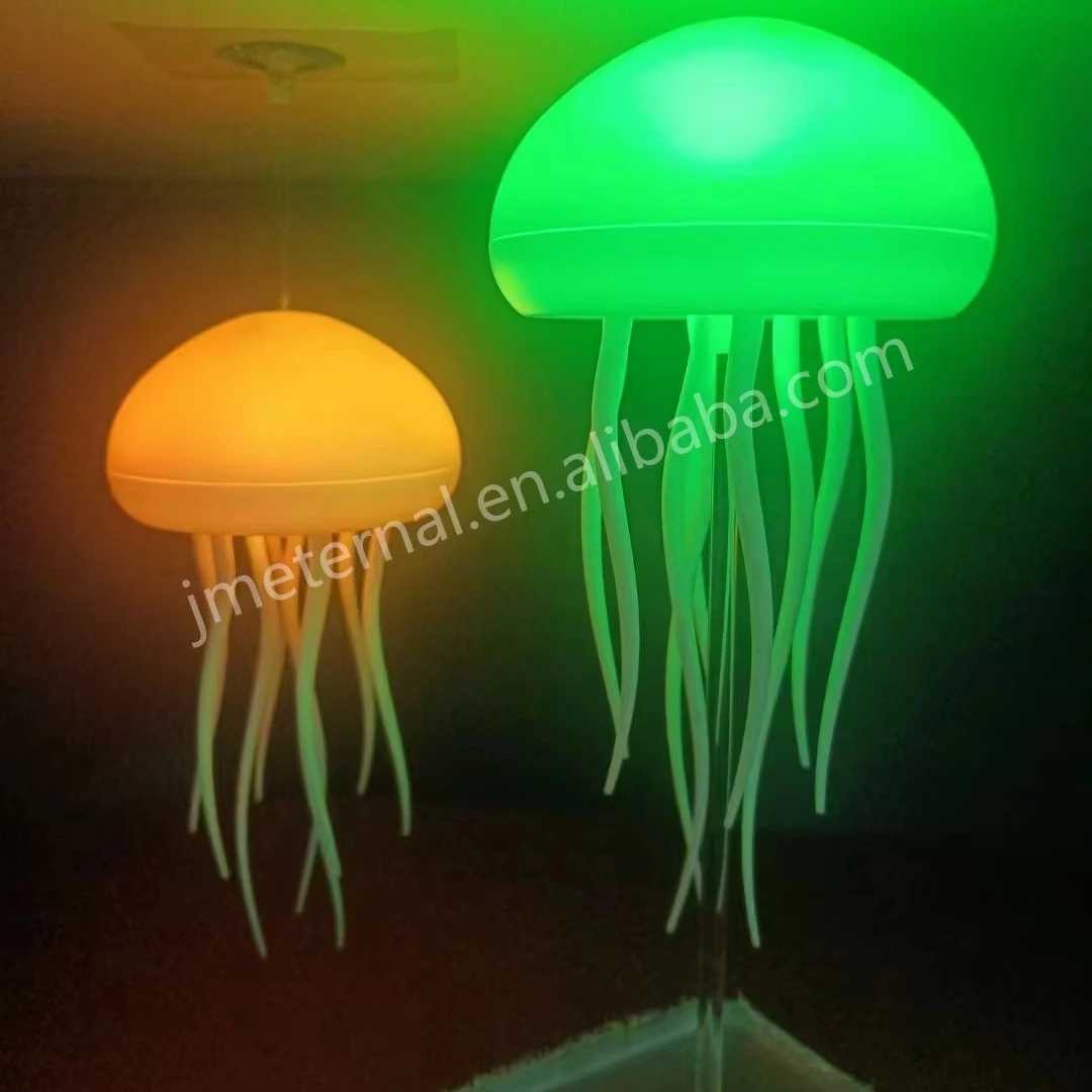 Floating RGB Color Changing LED Lamp USB Rechargeable Jellyfish desk lamp With Voice Control For Bedroom