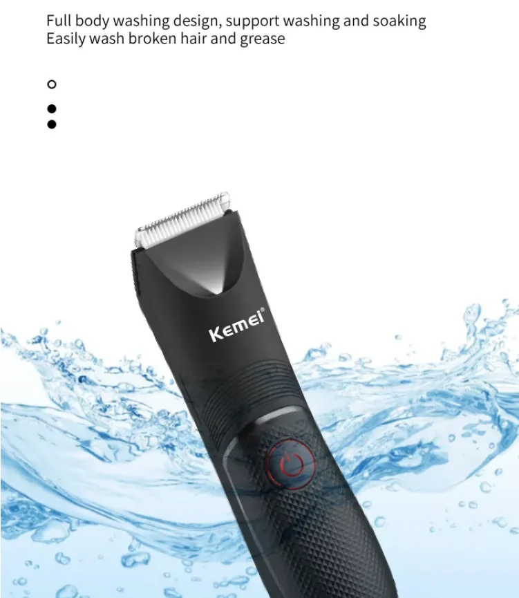 Kemei KM-1838 для взрослых мужчин водостойкая электрическая машинка стрижки беспроводная аккумуляторная батарея корпус паха Стрижки животных бритва триммер волос