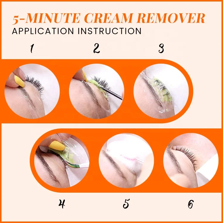 Jelly remover gel cream Lash Adhesive removing Cream small bag Strawberry portable glue cleaner Glue Cream Remover