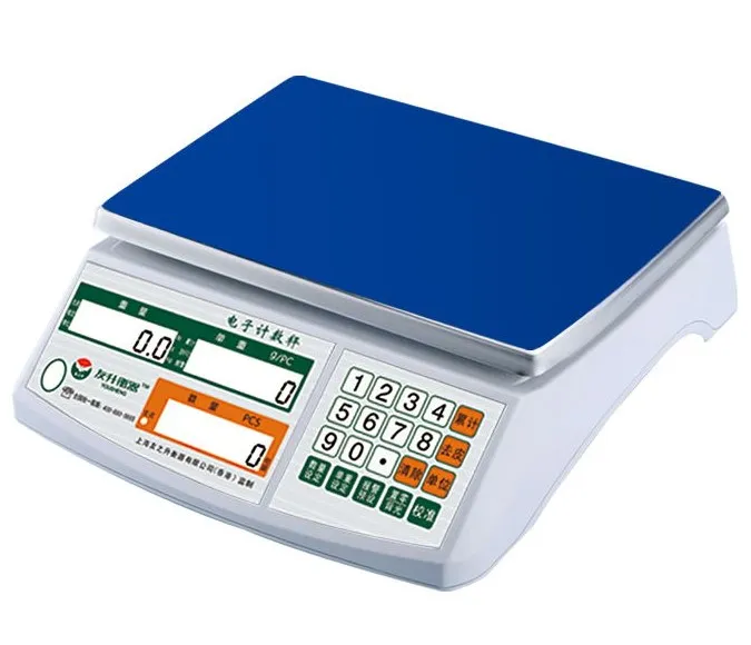 Green Light Big Font LED Display Table Top Weighing Scale,ABS Strong Body,Double Plate,6V4Ah Battery,Highly Accurate Division