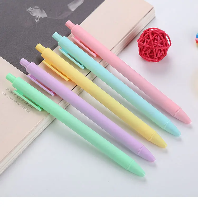 AI-MICH Wholesale Macaron Color Press Gel Pen Creative Candy Color Student Water Pen Learning Office Stationery Signature Pen