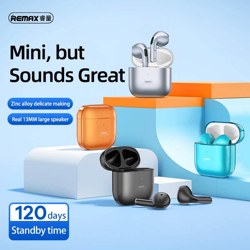 Remax наушники-вкладыши TWS Bluetooth 5 3 наушники музыка вызова hi-fi звук TWS-10i металла 2022 Новый продукт! Беспроводные