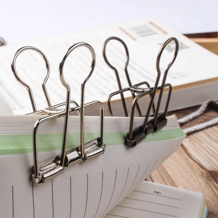 4 size 0.75 inch  0.98 inch 1.25 inch 2 inch  Brass skeleton binder clip