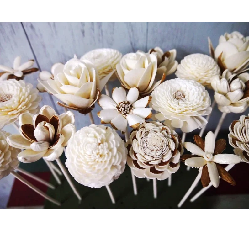 100% Handmade Sola Wood Flower decorative flower reed diffuser accessories diffuser