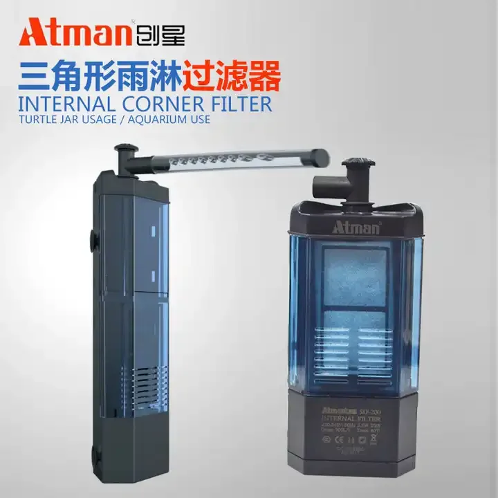 ATMAN SKF-200 SKF-300 20-40CM Aquarium Fish Top Filter Submersible Pumps Oxygen Triple Filtration Fight