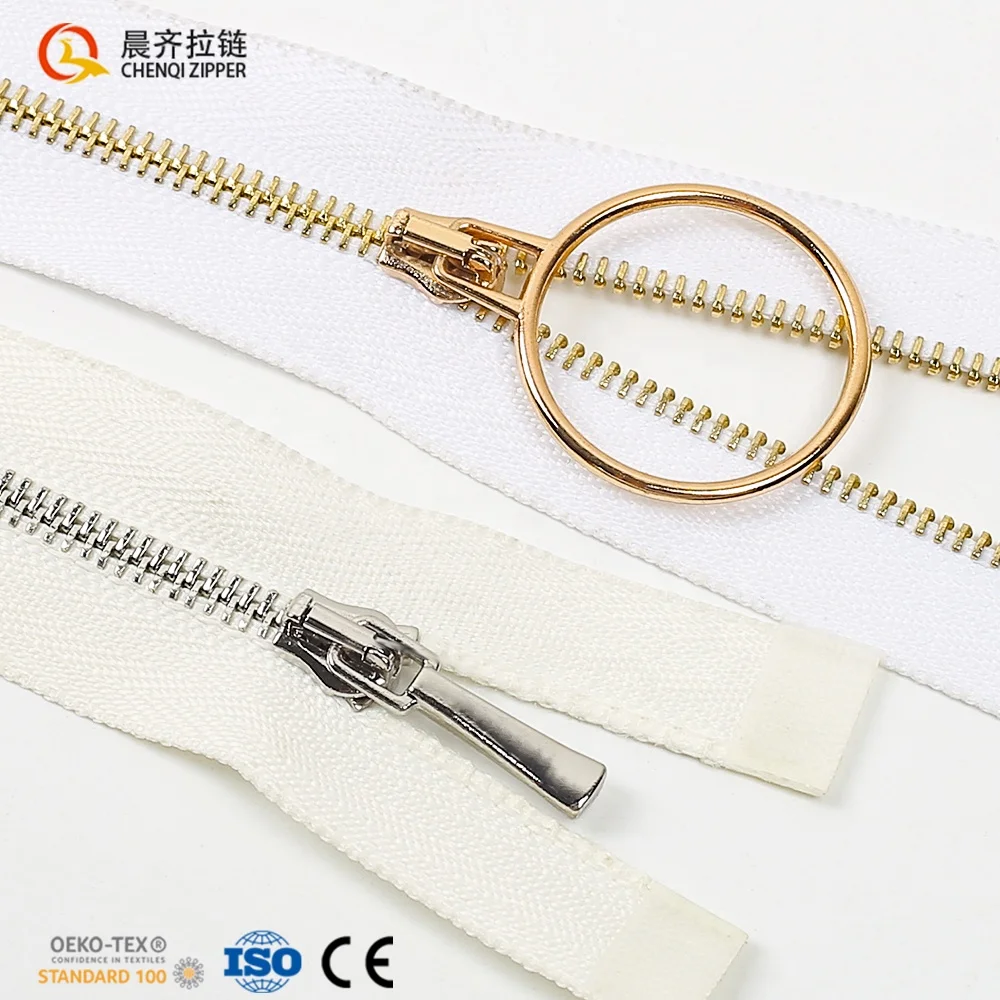 CHENQI Fashion Design Custom Make Smallest Size Multi-color Close-End 0# 1# 2# Metal Zipper For clothes Skirt