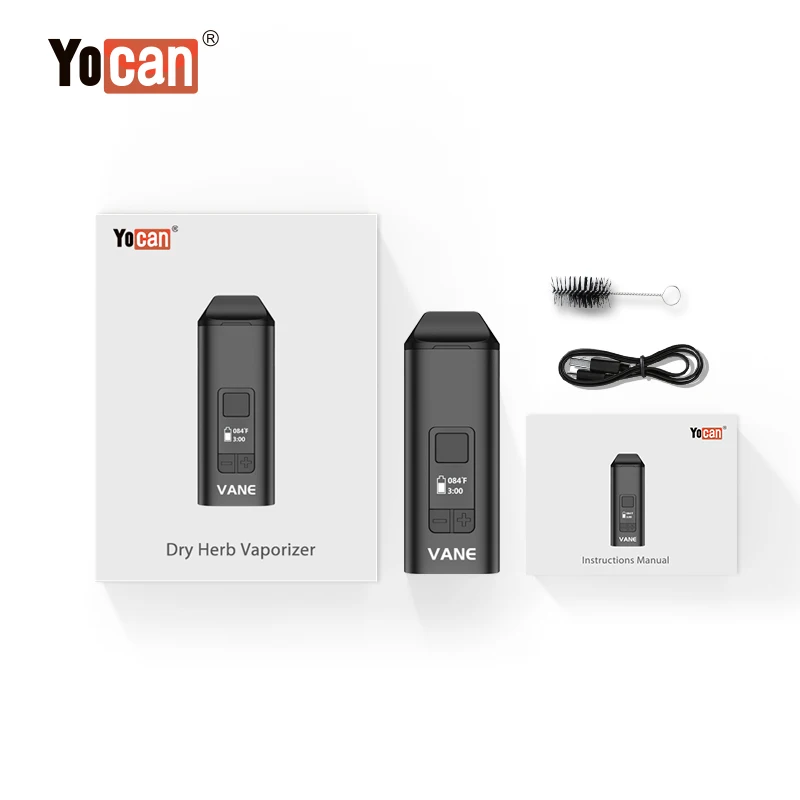 Best Selling  Yocan Vane Dry Herb Starter Kit with OLED Display Ceramic Heating Chamber Herbal Vaporizer Kit