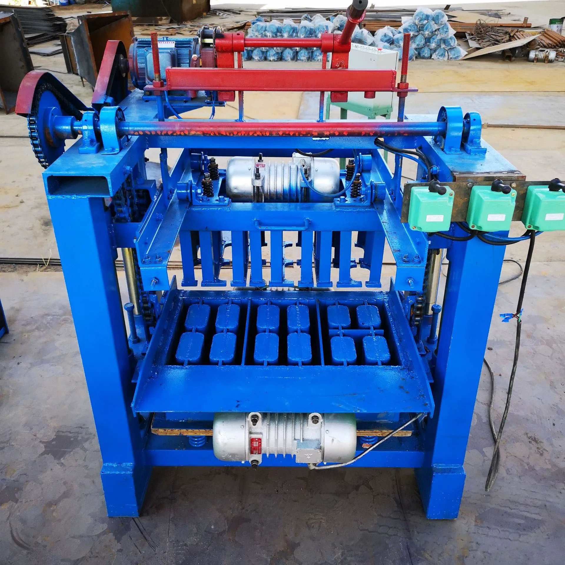 Automatic interlocking soil cement concrete block machine brick making machinery for make bricks