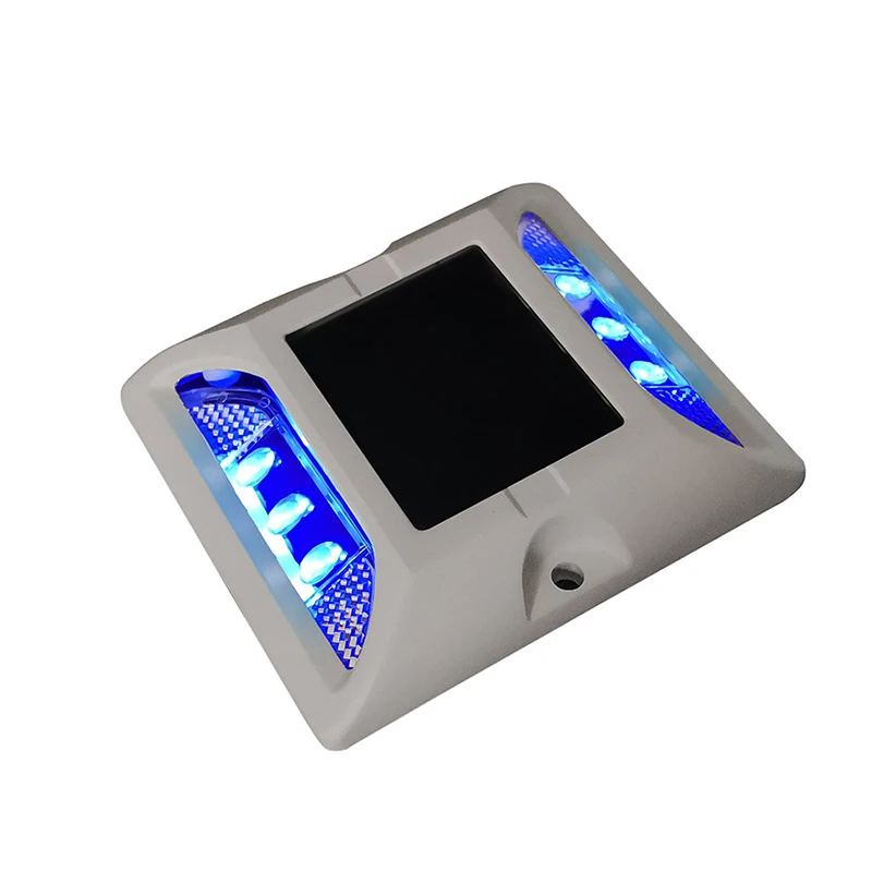  Solar Road Stud HOAN Aluminum LED Driveway Underground Street Garden Traffic Deck Marker Light Yellow Green Waterproof