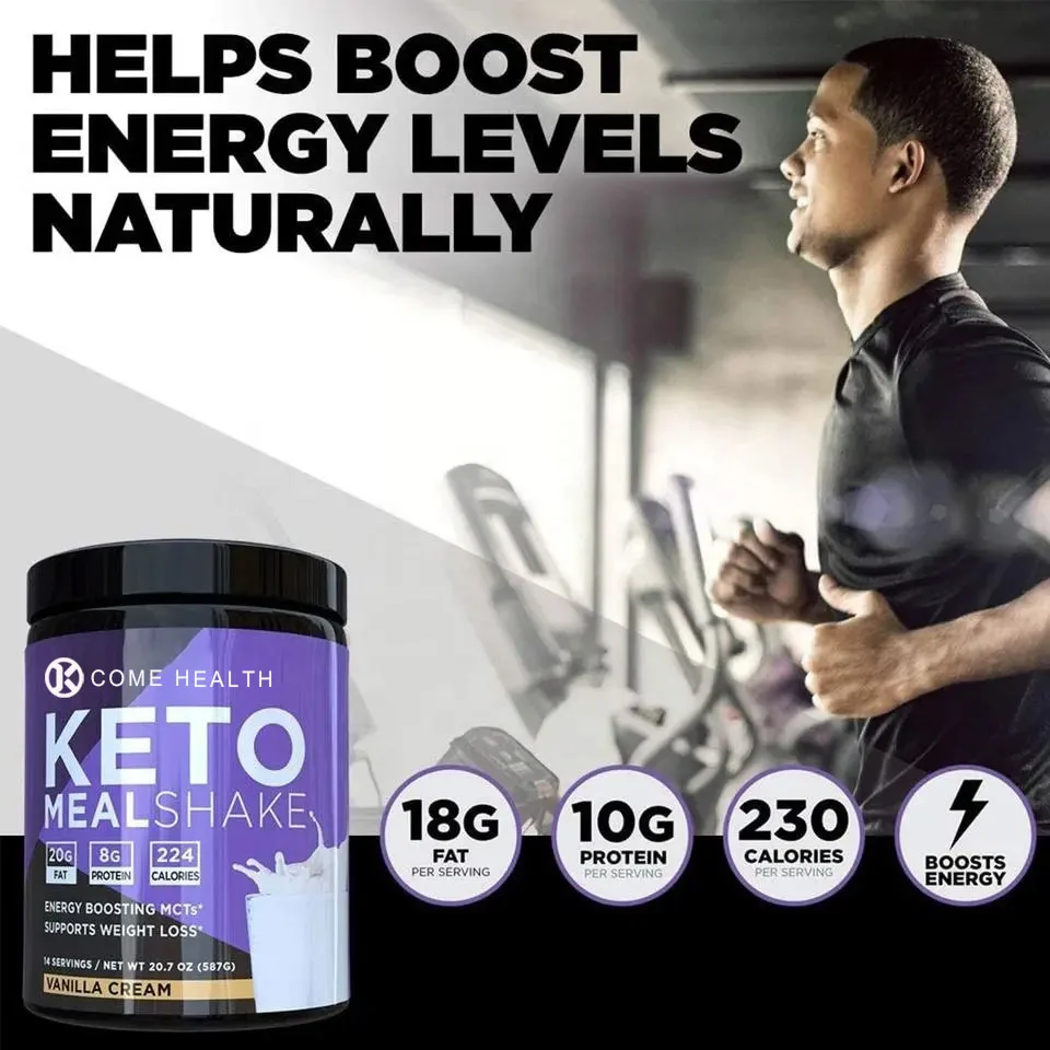 Factory Price Ketogenic Meal Shake Vanilla Dietary Supplements Keto Drink Powder for Weight Loss