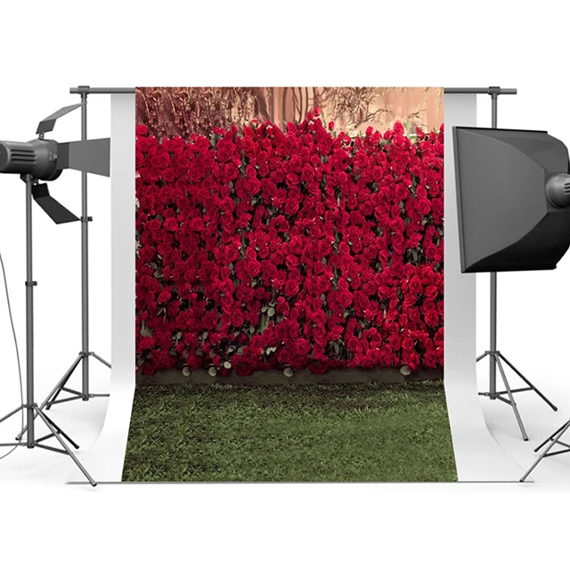 
Studio Photography 3D Rose Floral Backdrop Rose Party Decoration Wedding Flower Wall Background 