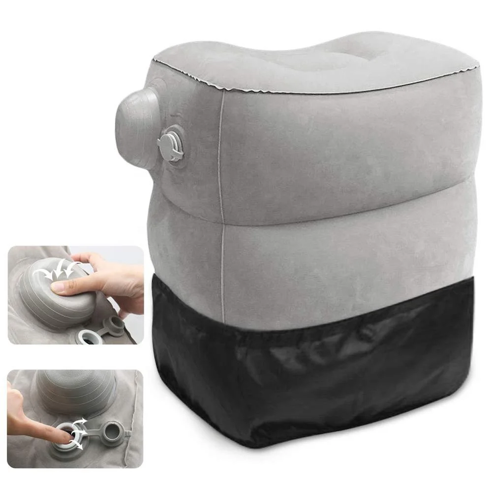 Inflatable foot rest Pillow for Airplane Toddler & Kids Airplane Bed for Good Night Sleep Leg Rest Pillow for Travel