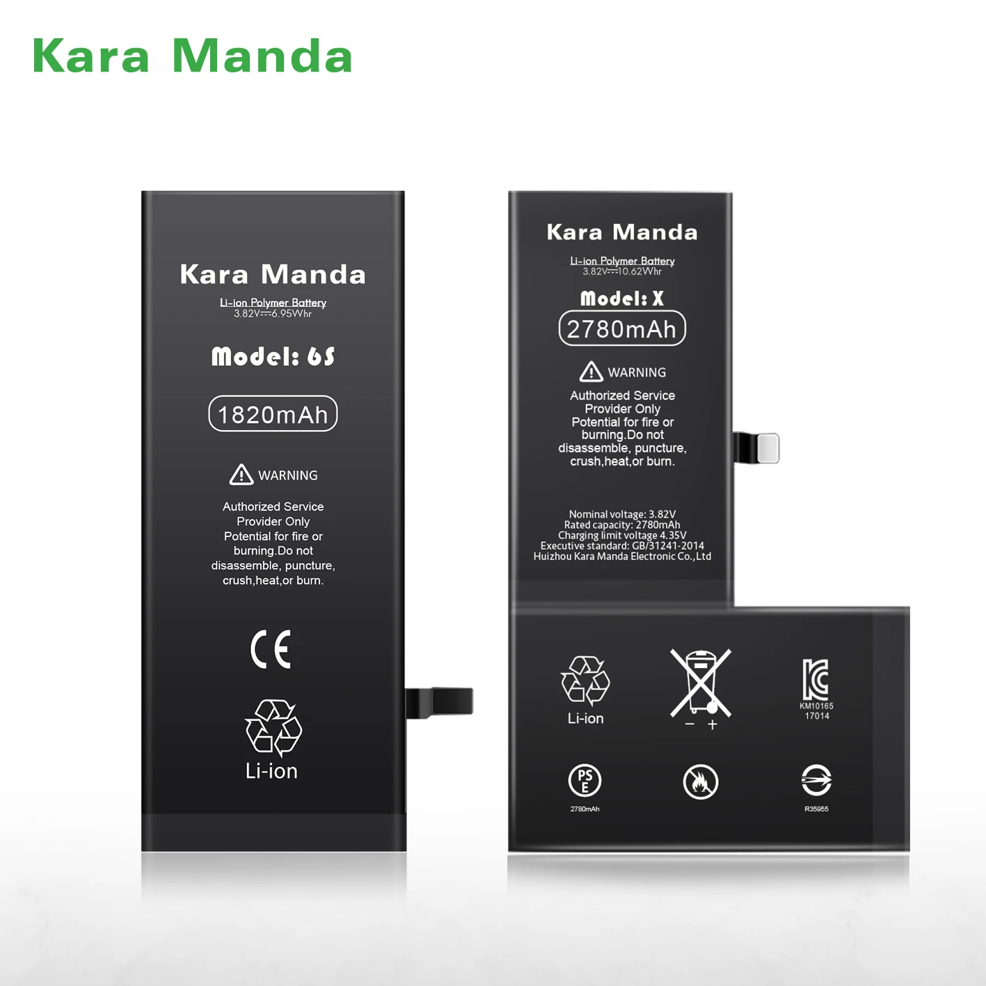 Kara Manda NEW Mobile Phone Battery For iPhone 6 6s 7 8 Plus X Xr Xs Max 11 12 Pro Max 12 13 Mini 0 Cycle Rechargeable Batteries