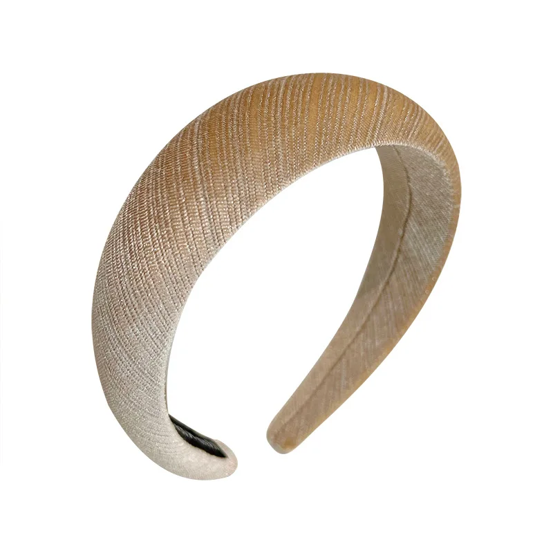 Korean autumn/winter wide edge canary sponge hair hoops high cranial top minority pressure hair gradient hoops all match