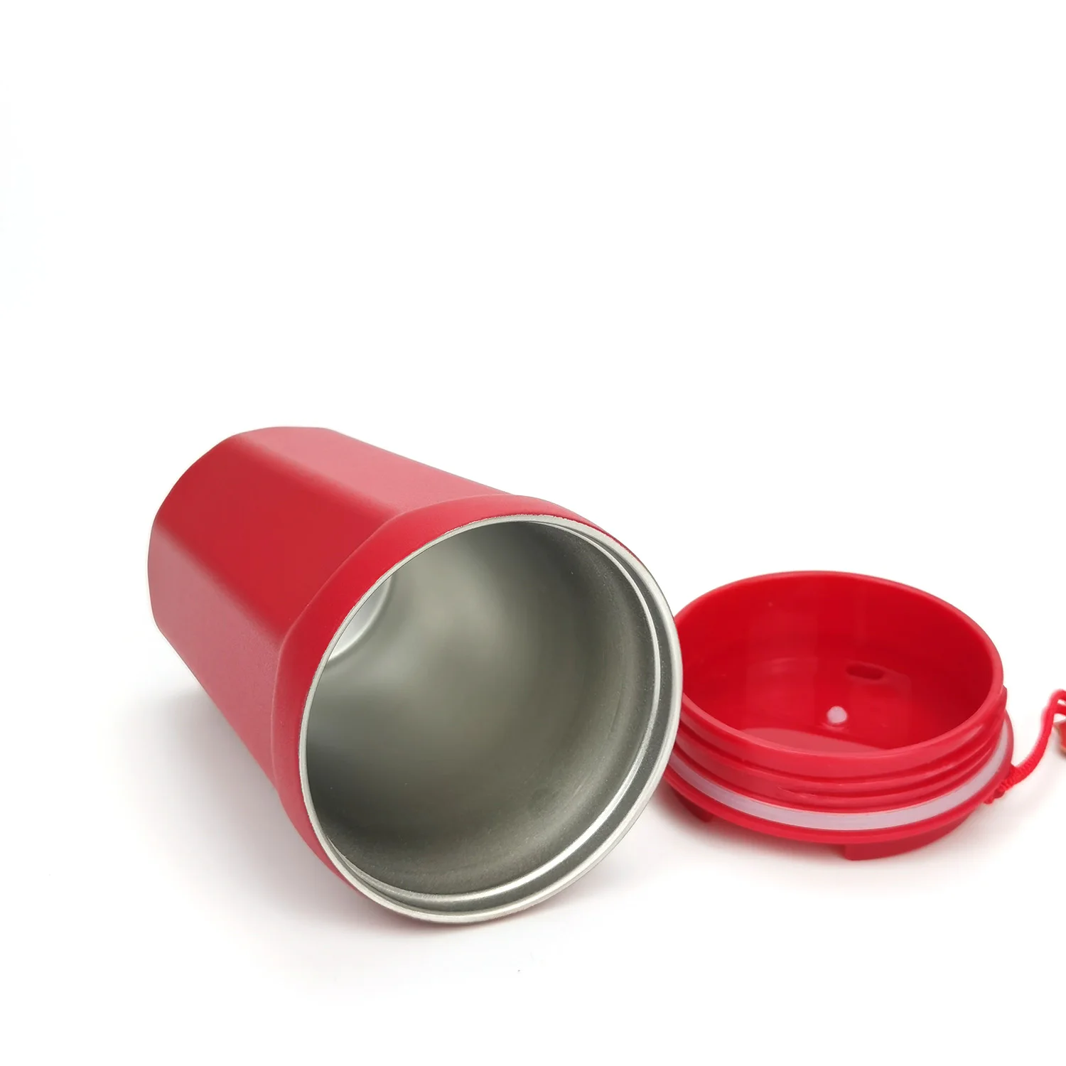 Wholesale 390ml Portable Coffee Mugs Sublimation Blank Car Travel Insulated Cups With Leakproof Lid and Lanyard Vaso Termico