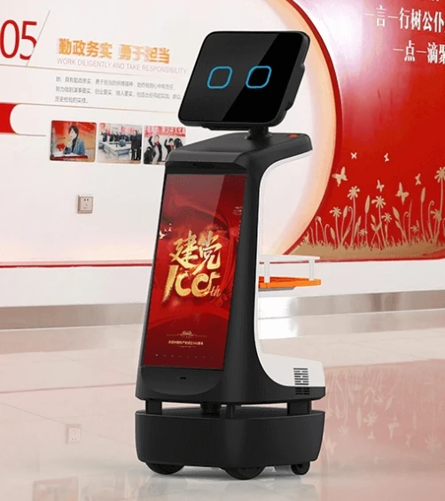 2024 AI Commercial Welcome Robotics Receptionist Automatic Greeting Outdoor Home Security Alert Assistant Work Robot