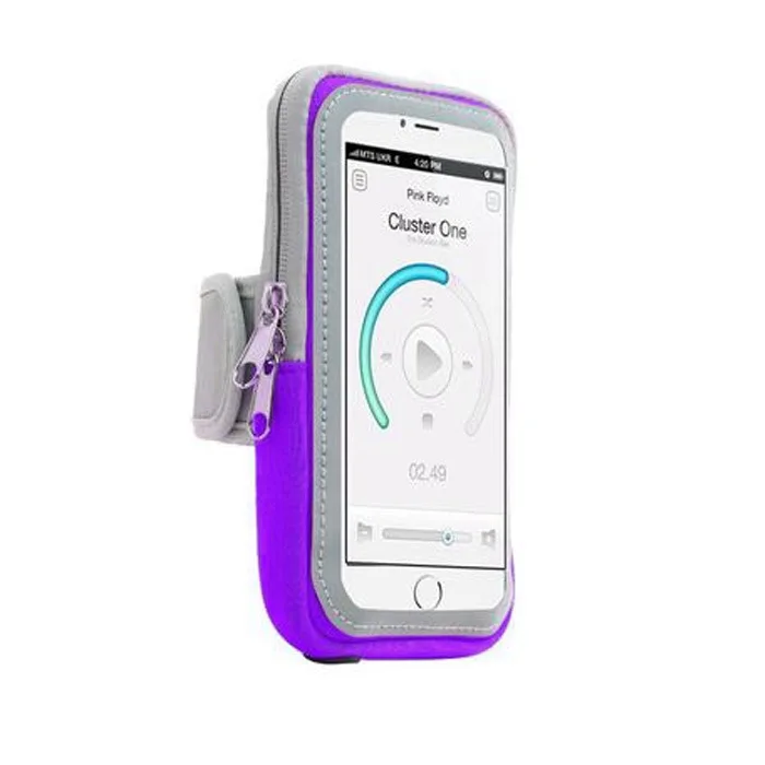 newest adjustable ultralight morning night running jogging android mobile phone holder case mini bag sweat absorb belt arm band