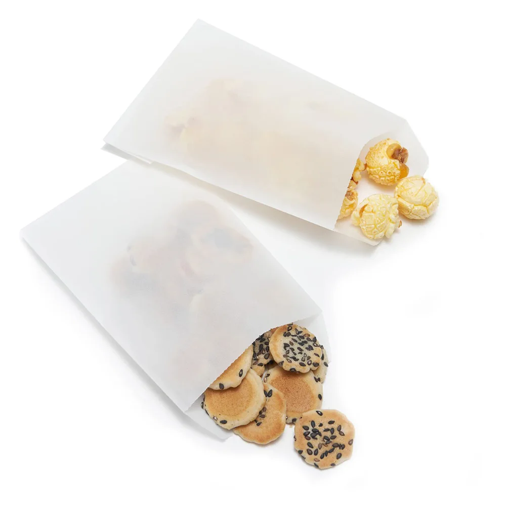 Wholesale 3x5 4x6 5x7 6x8 Inch 100 Pack Semi-transparent Small Flat Paper Bags Glassine Waxed Bags For Party Favor