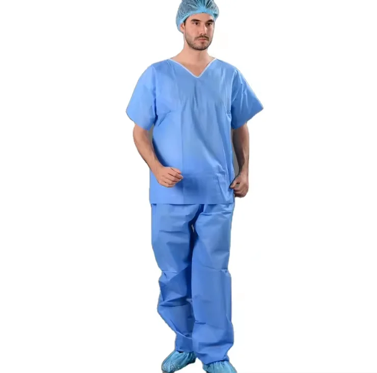 doctors scrub suits uniform Disposable Scrub Suits Jacket and Pants Surgical Nurse Scrub Suit Medical Protective Clothing