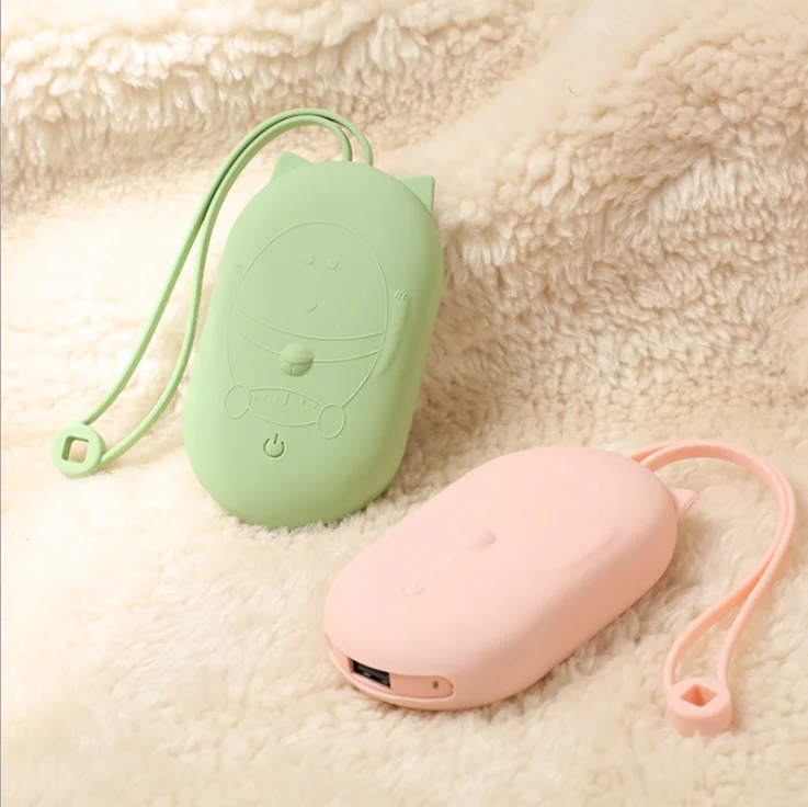 USB-грелка для рук, мультяшный силиконовый грелка для рук, Подарочная коробка, многофункциональный внешний аккумулятор 2 в 1, грелка для зарядки