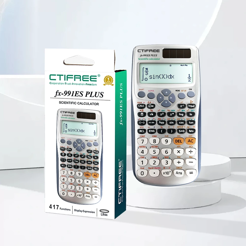 The wholesale multi-function 991ES PLUS Function Science Student Calculator 417 has an LCD10+ 2-bit display