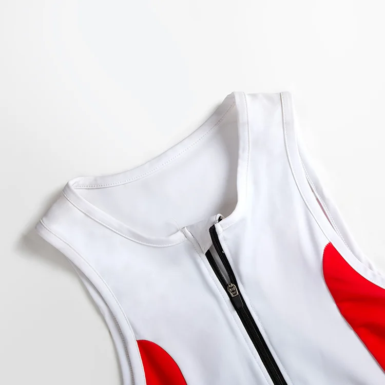 Unisex Breathable Plus Size Sublimation Printing Shorts Rear Pocket Customizable Sleeveless Triathlon Suit