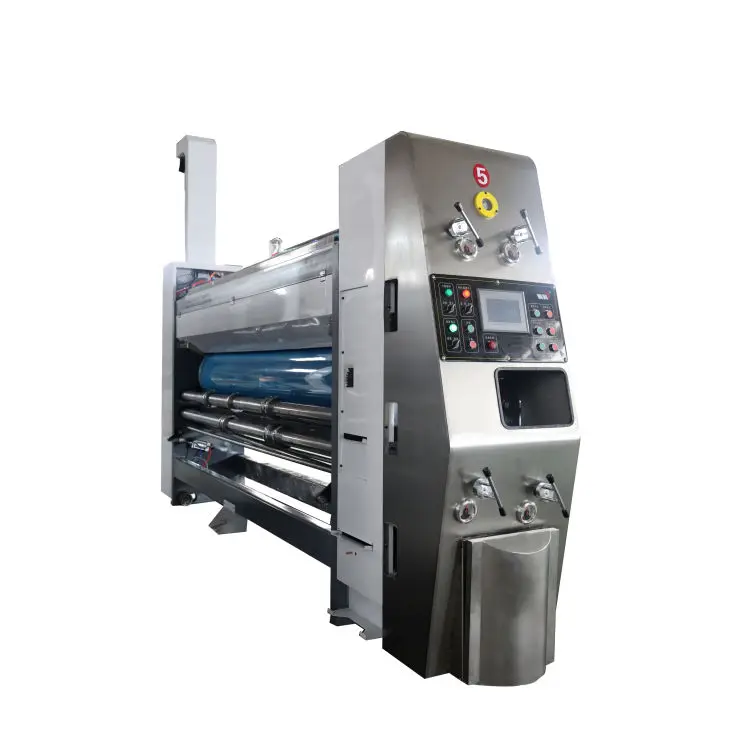ZH-SYKM Lead Edge Feeding Printing Slotting Die Cutting Corrugated Carton Making Machine For Sale