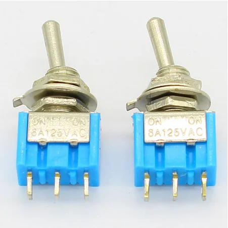  5 шт. мини MTS-102 3-контактный SPDT ON-ON 6A 125VAC миниатюрные