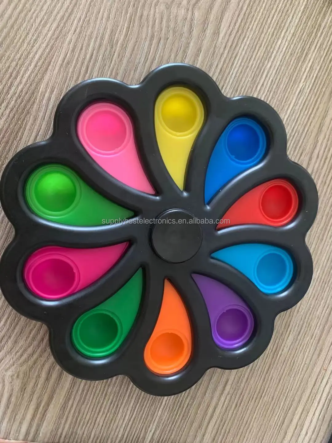 New Novelty Fidget Spinner Squeeze Sensory Toy Anti Stress Spinning Adult Kids Funny Flip Finger Toys Push It Bubble Fidget Toys