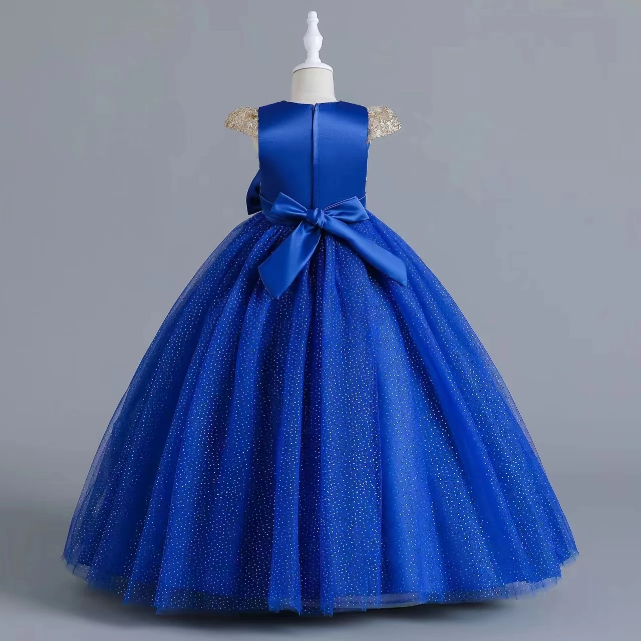 High grade girl red lace wedding dress Elegant Princess girl evening party dresses flower dresses for girls of 10 year old