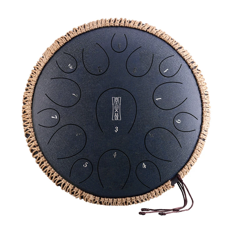 Hot Selling 14 Inch 15 Notes Handheld Tank Drum Percussion Instrument Yoga Beginner Music Lovers Gift Christmas Gift