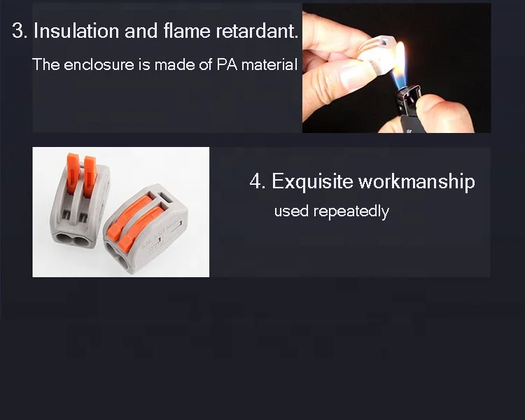 Оптовая продажа 2/3/5 Pin БЫСТРОРАЗЪЕМНАЯ Клеммная колодка для проводов соединитель быстрого