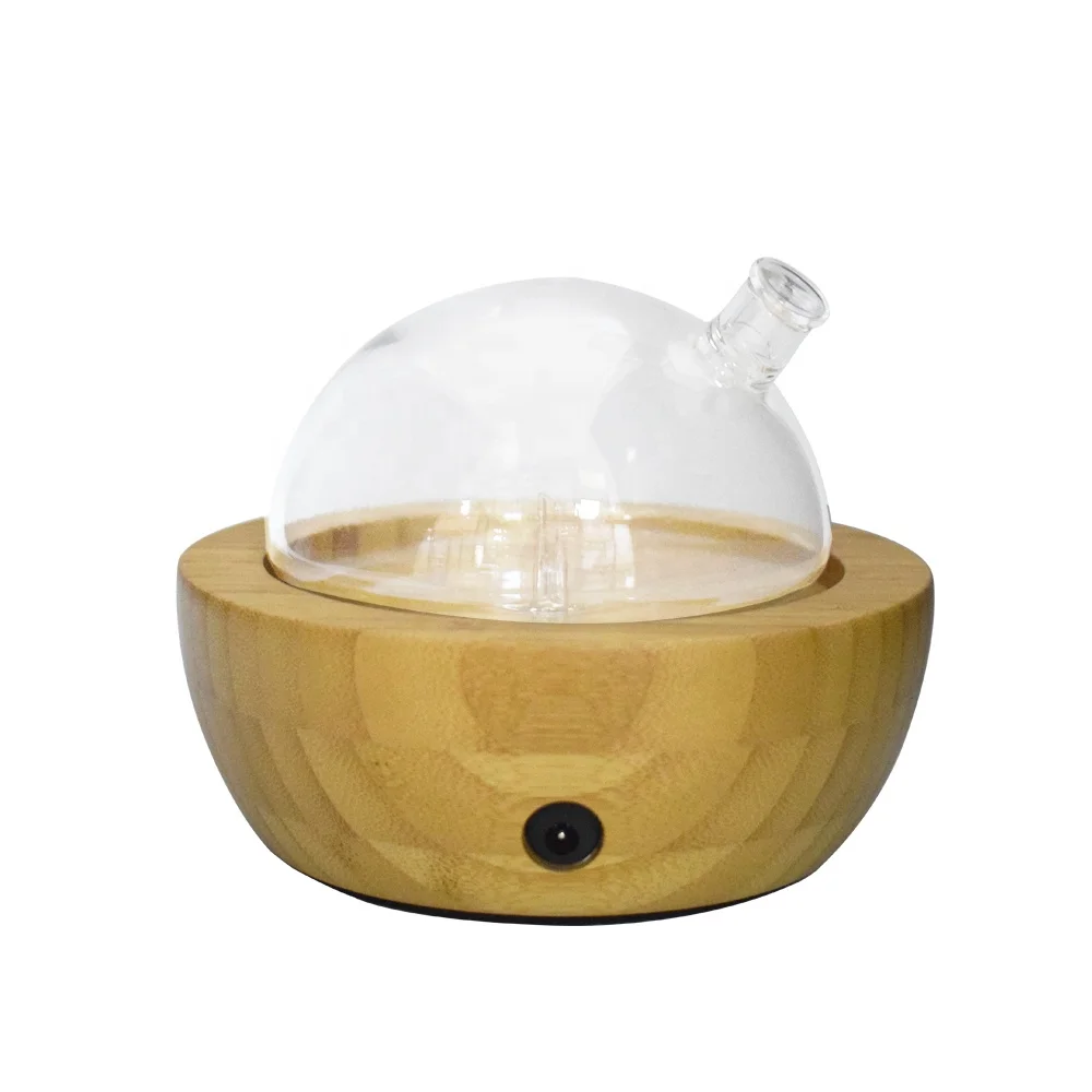 Real Bamboo Glass Nebulizing Waterless Diffuser Natural Electric Essence Oil Diffuser