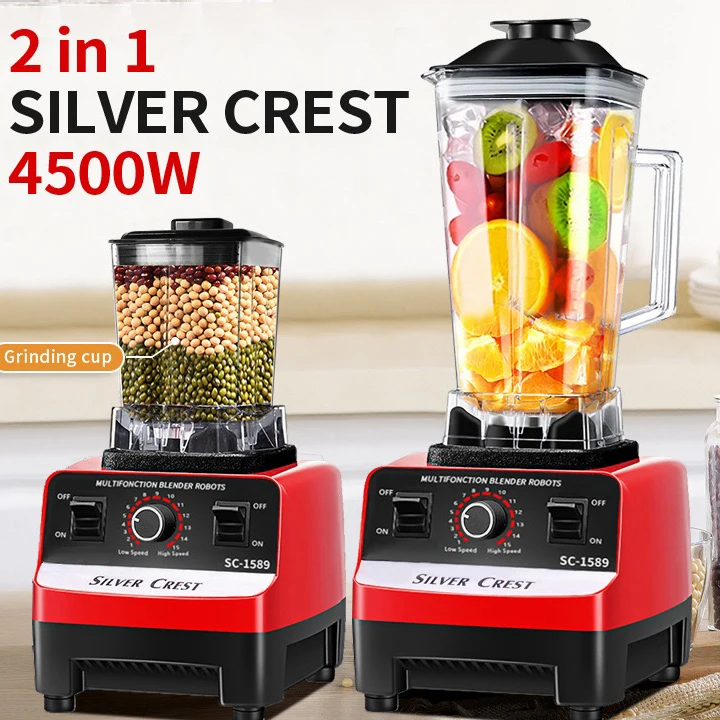 Heavy duty commercial juice fruit mixeur 4500w silver crest sc 1589 2 in 1 fresh juicer mixer smoothie blender machine
