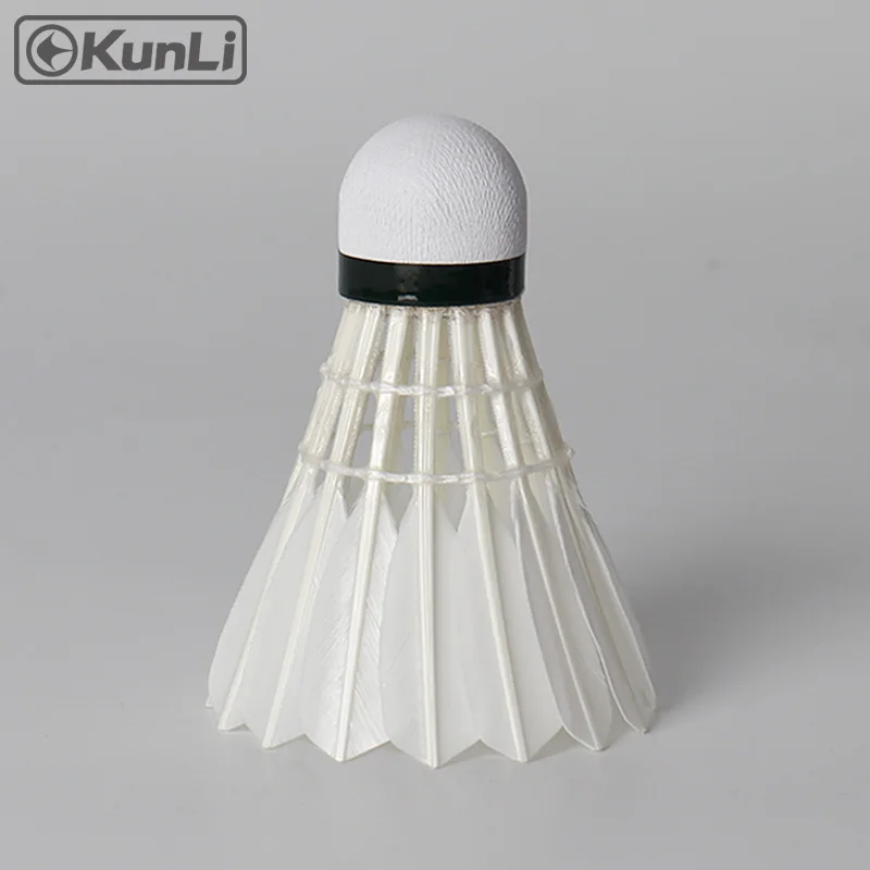 Durable KUNLI OEM Silver Feather Speed Badminton Shuttlecock For Competition