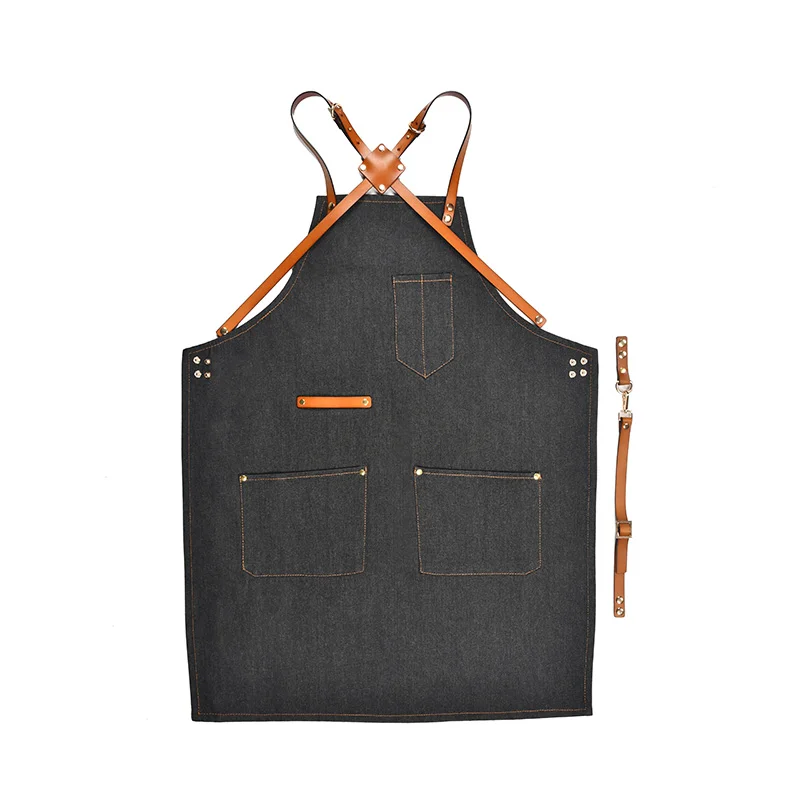 Canvas Korean fashion kitchen apron female heat transfer printing embroidery household oil proof flower shop