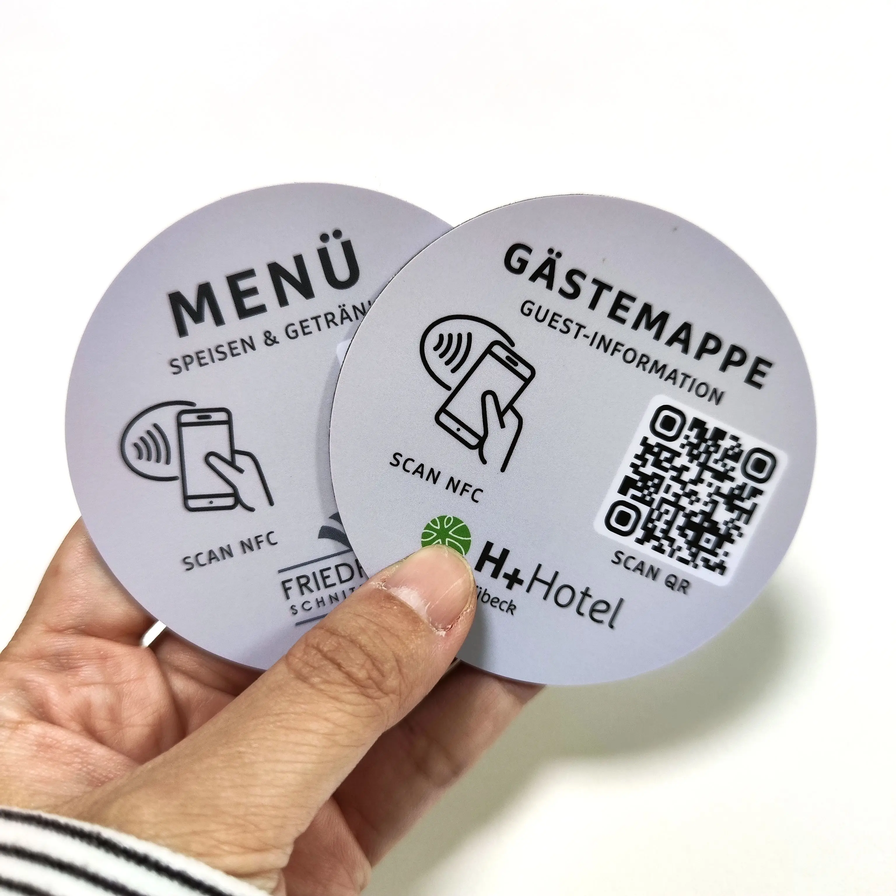 Custom Touchless Google Rating Tag NFC Smart Card Tag PVC Card With Chip NTAG215 For Restaurant Store